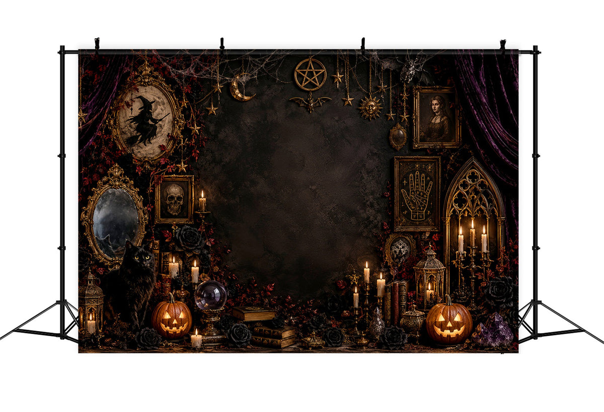 Décor De Sorcières Gothique Occulte Chat Autel MagieDécors LXX67-251