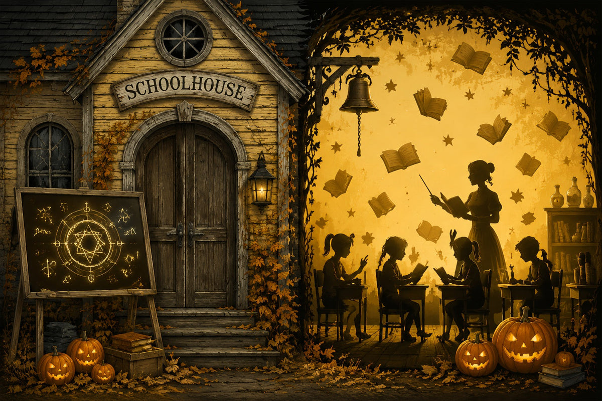 Décor De Salle De Classe Avec Citrouilles Et Décor D'Halloween Pour Photomaton Halloween LXX67-37
