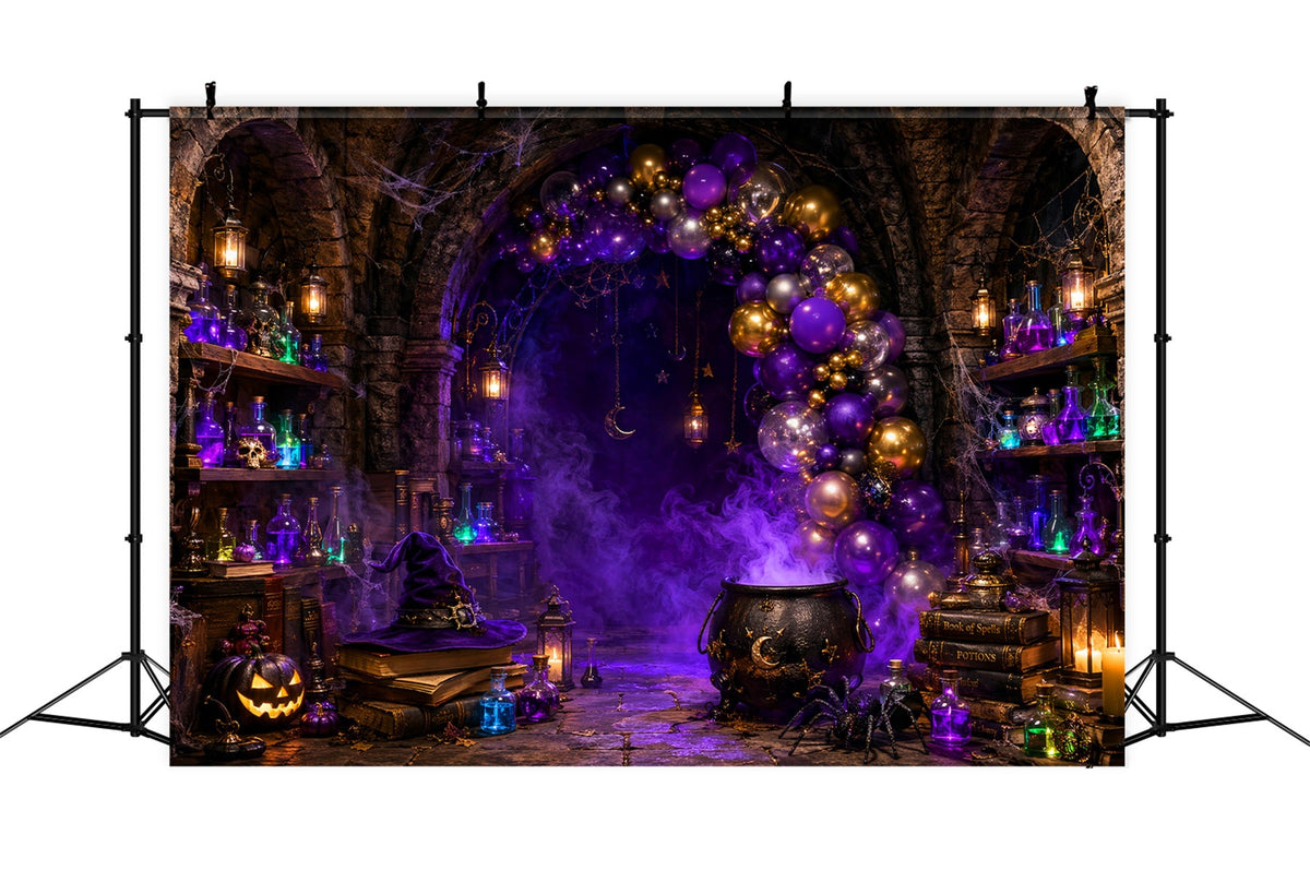 Idées De Décors D'Halloween À Faire Soi-Même Laboratoire De Potions De Sorcière Violettes Décor LXX67-49
