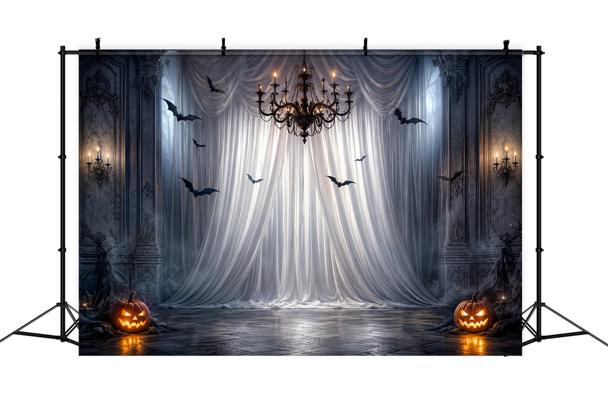 Idées De Décors Photo Pour Une Fête D'Halloween Draperies Gothiques Lustre Chauves-Souris Décor LXX67-50