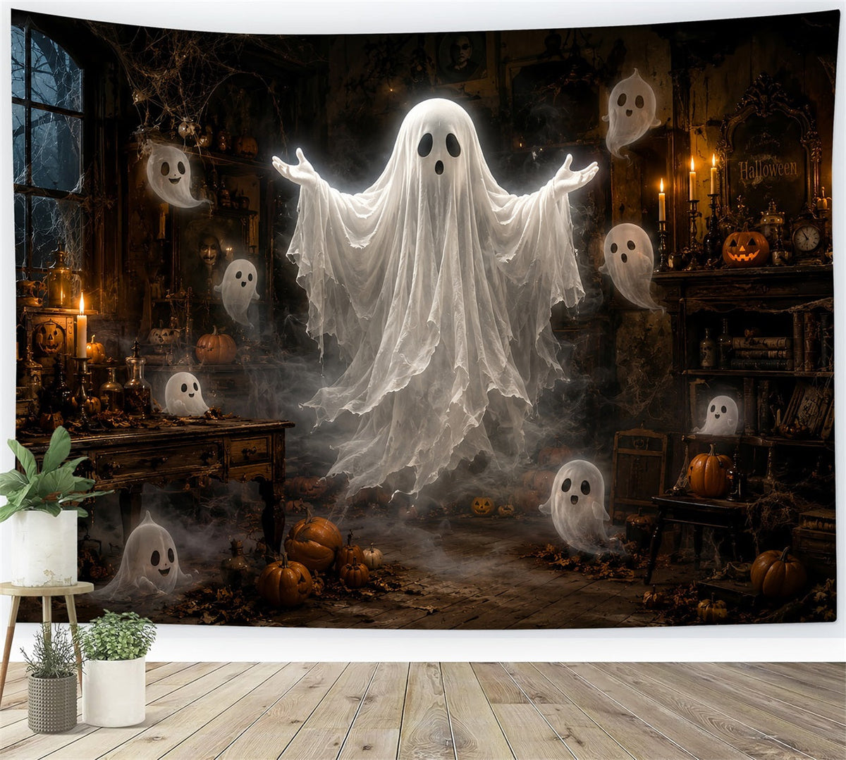 Décor De Fantôme D'Halloween Fantôme Flottant Pièce Hantée Décor Effrayant Pour Halloween LXX67-75