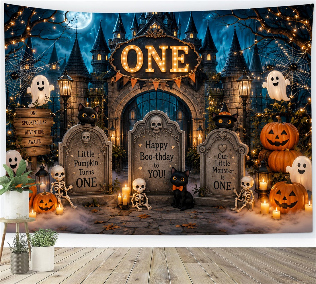 Décors Photo D'Halloween Cimetière D'Anniversaire Château Décor D'Anniversaire D'Halloween LXX67-83