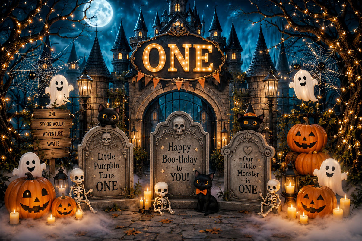 Décors Photo D'Halloween Cimetière D'Anniversaire Château Décor D'Anniversaire D'Halloween LXX67-83