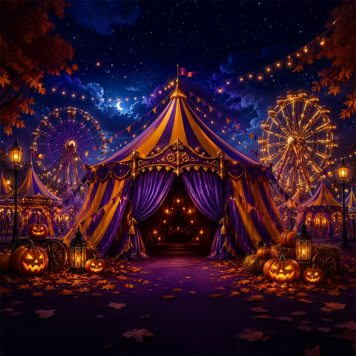 Décor De Carnaval D'Halloween Tente De Carnaval Effrayante Décor D'Halloween À Faire Soi-Même LXX67-96