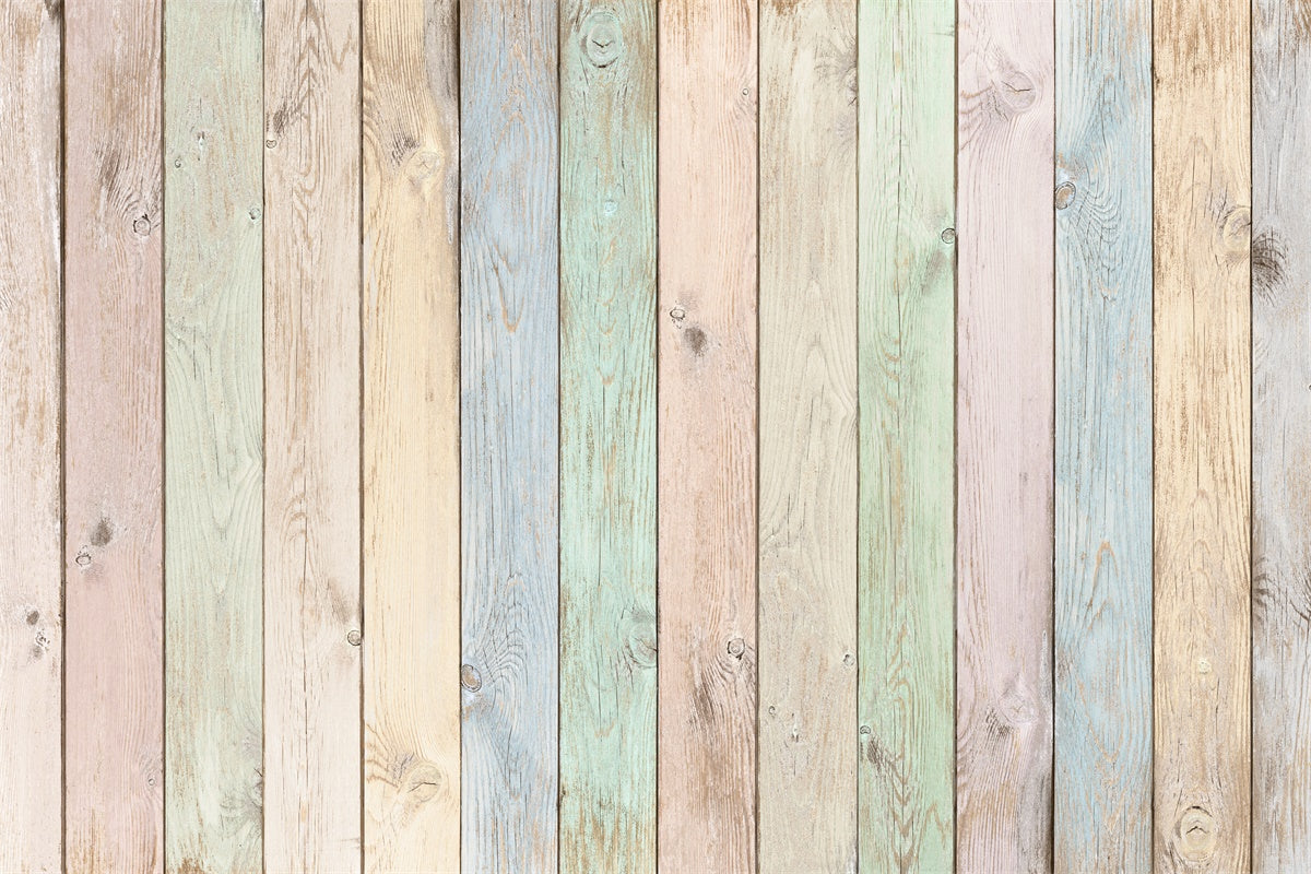 Panneau de Bois Multi-Couleurs pour Pâques Toile de fond M1-16