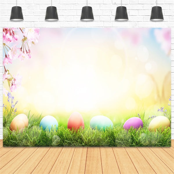 Œuf de Pâques Soleil Fleur de Cerisier Toile de fond M1-36