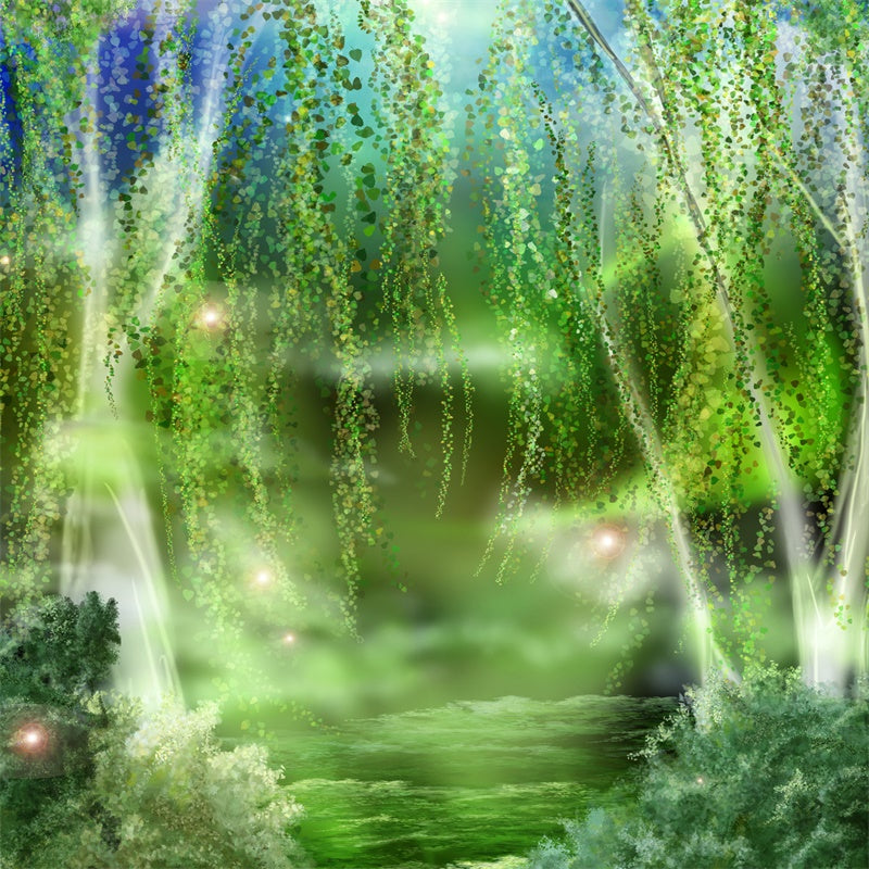 Fantaisie Pays des Merveilles Forêt Nuages Toile de fond M1-65
