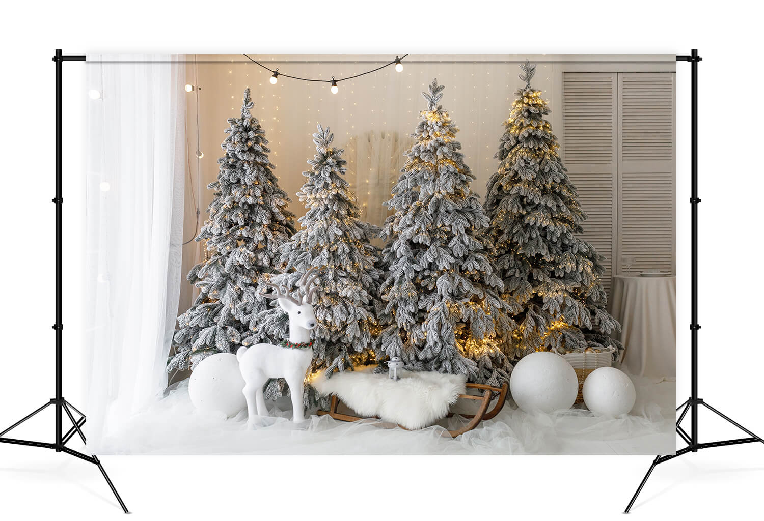 Arbre de Noël Décoration Elan Toile de fond Photographie M10-06