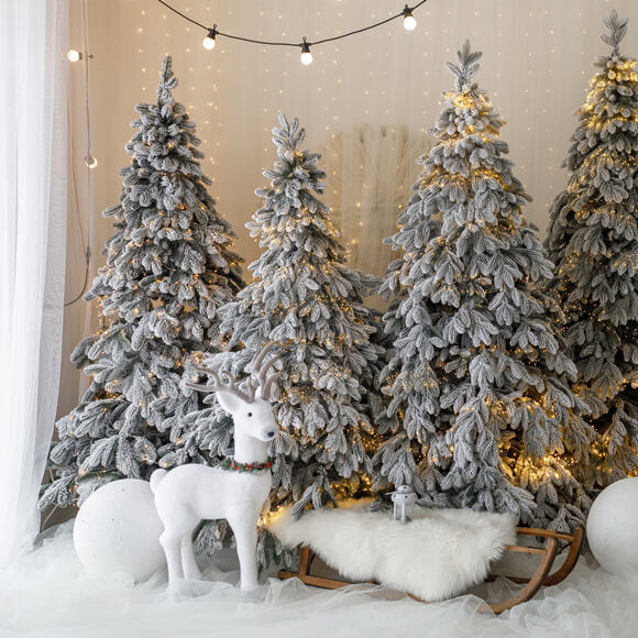 Arbre de Noël Décoration Elan Toile de fond Photographie M10-06