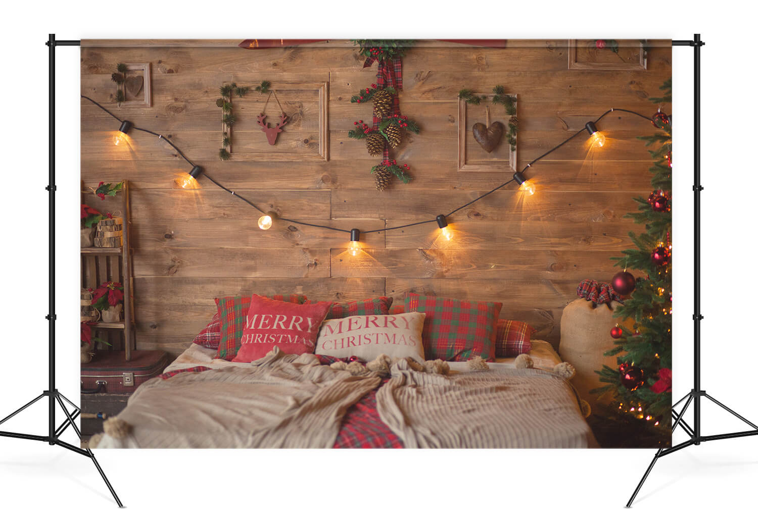 Noël Tête de lit douillette Toile de fond M10-26