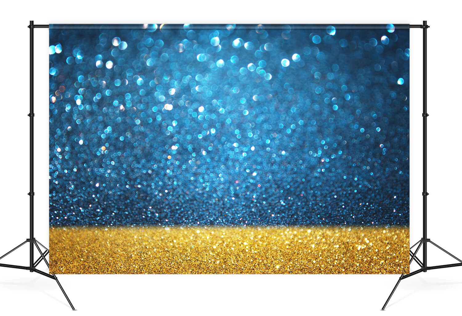 Toile de fond bleu et or à paillettes pour la photographie M10-40