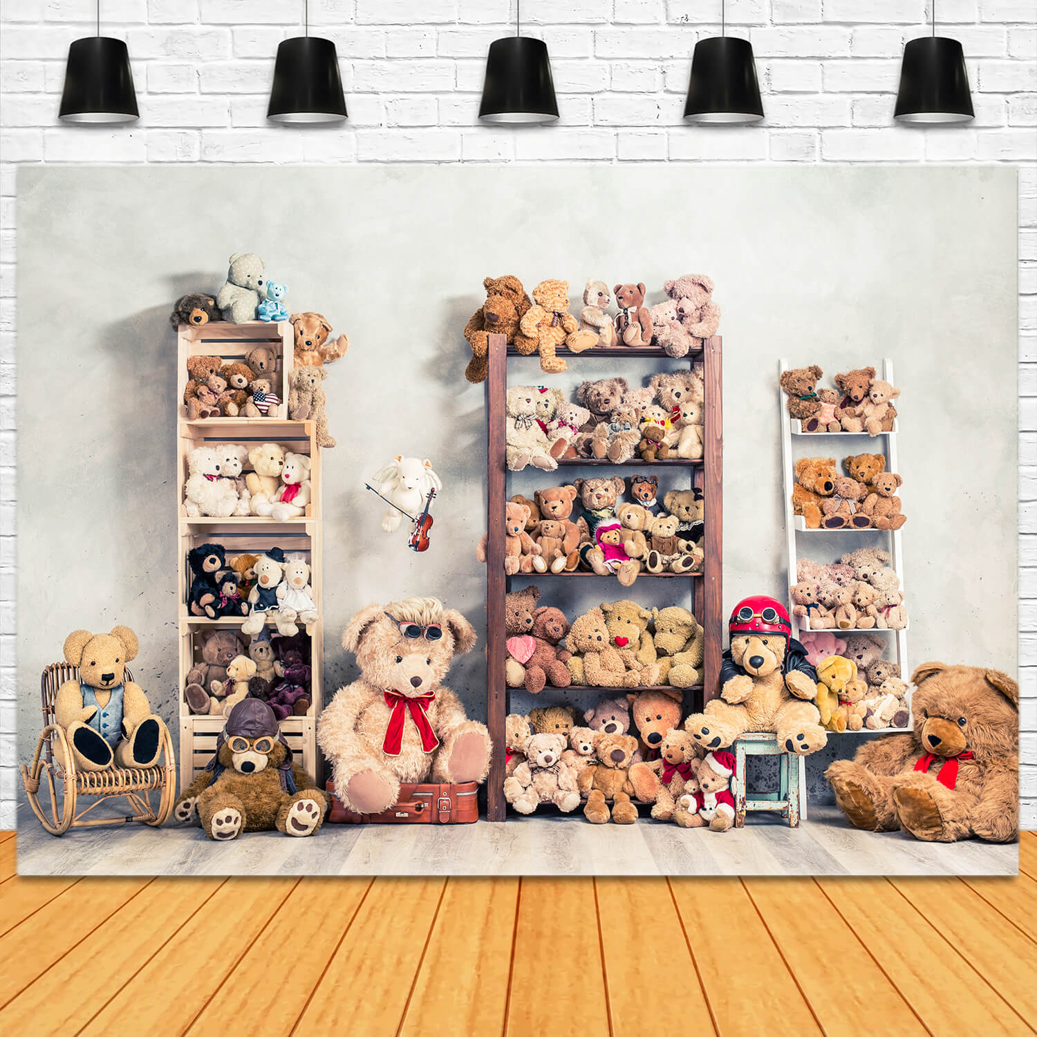 Jouets Oursons Poupées Enfants Toile de fond Photographie M11-09