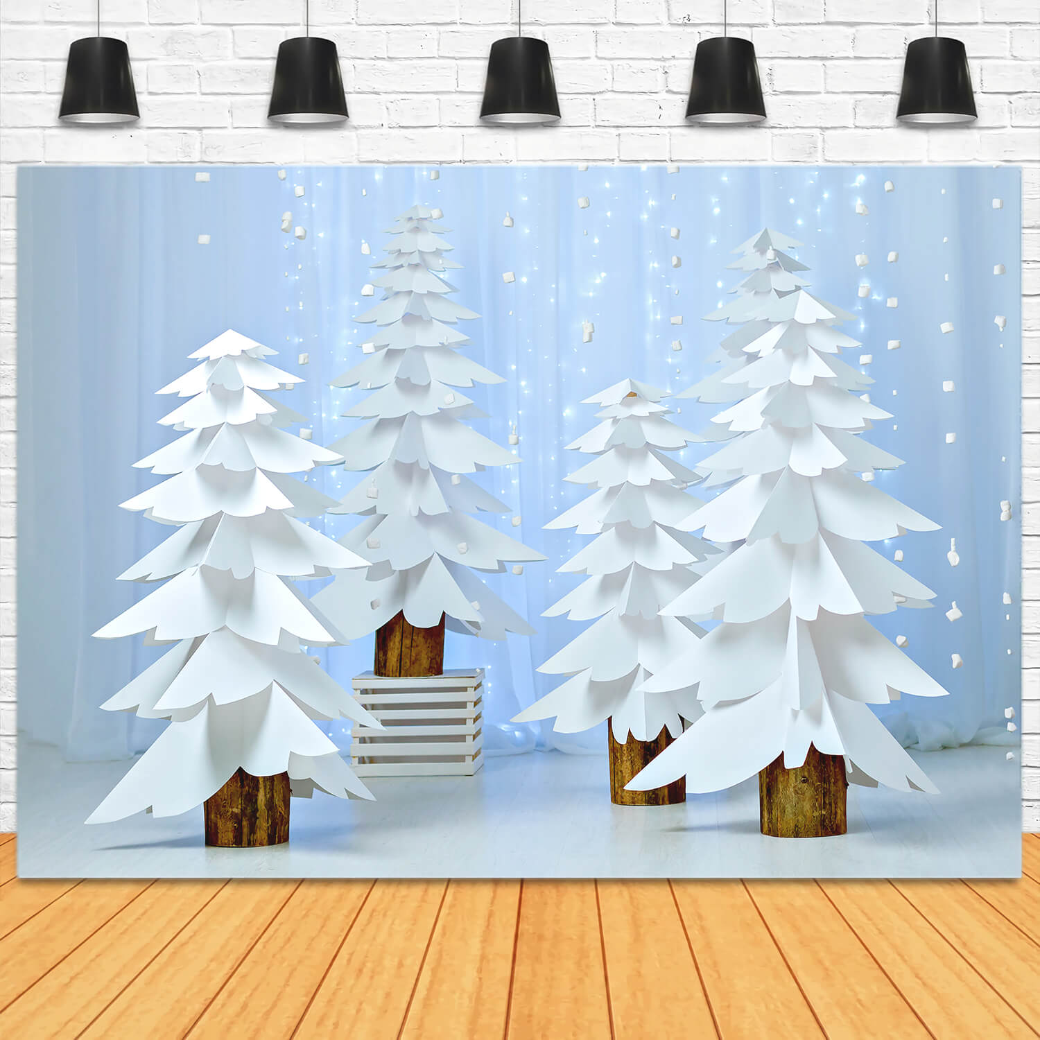 Arbres de Noël en papier Toile de fond photographique M11-16