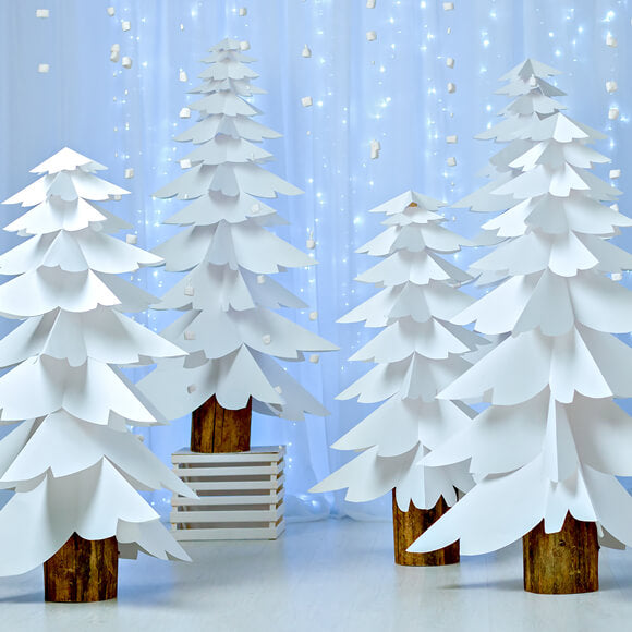 Arbres de Noël en papier Toile de fond photographique M11-16