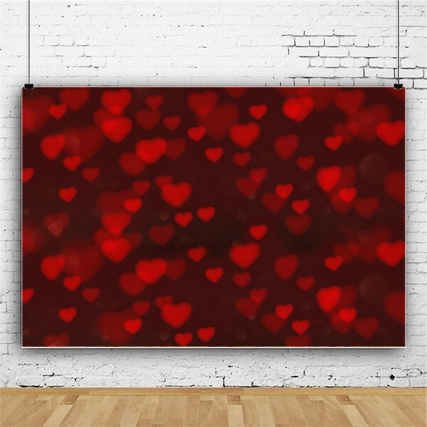Saint Valentin Halo de Coeur Rouge Scene Romantique Toile de fond M12-06