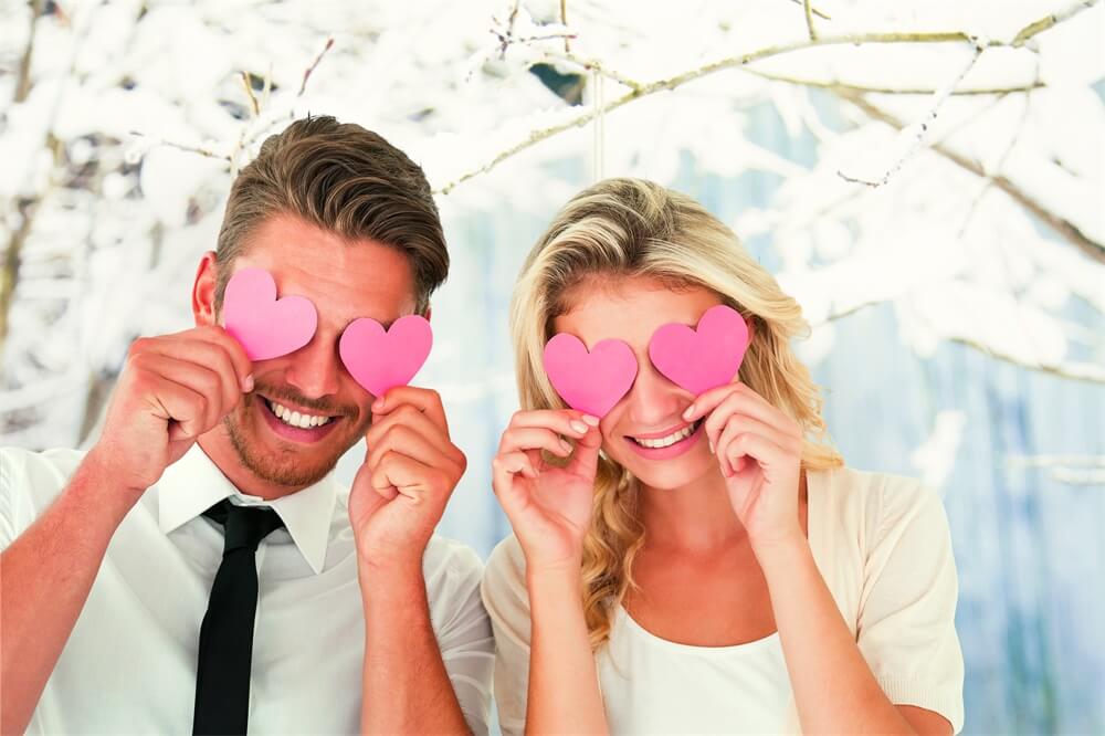 Hiver Neige Branche Arbre Suspension Amour Plaque en bois Toile de fond M12-08
