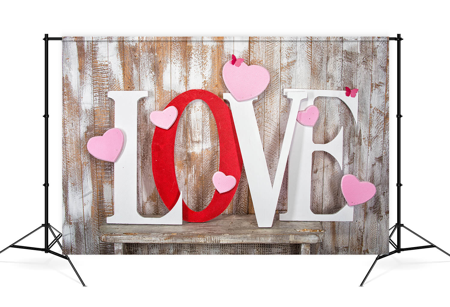 St Valentin Panneau Mural en Bois Décoration Lettre d'Amour Cœur Fendu Toile de fond M12-27