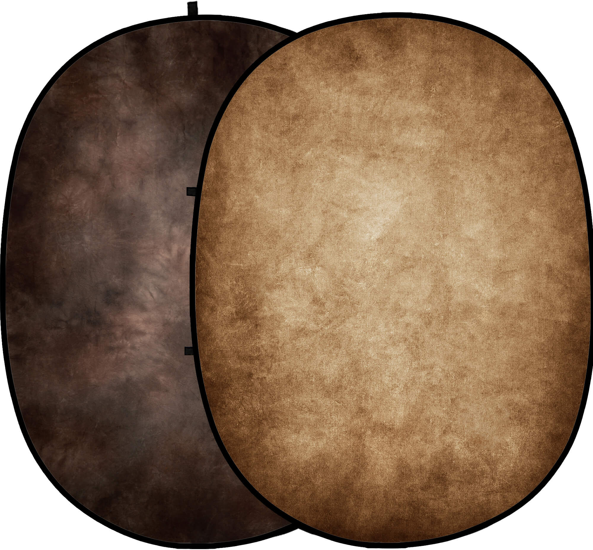 Toile de fond pliable Abstrait Marron foncé/Marron clair double face 5x6.5ft (1.5×2M) M12-77