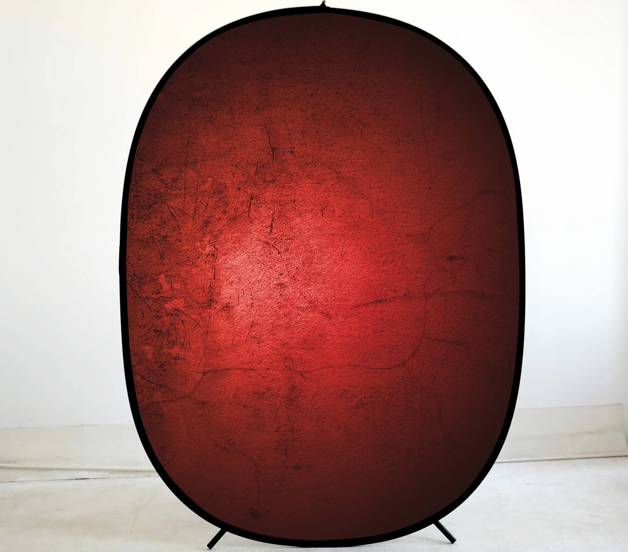 Toile de fond pliable Gris Clair/Noir Foncé Rouge Dégradé double face 5x6.5ft (1.5×2M) M12-79
