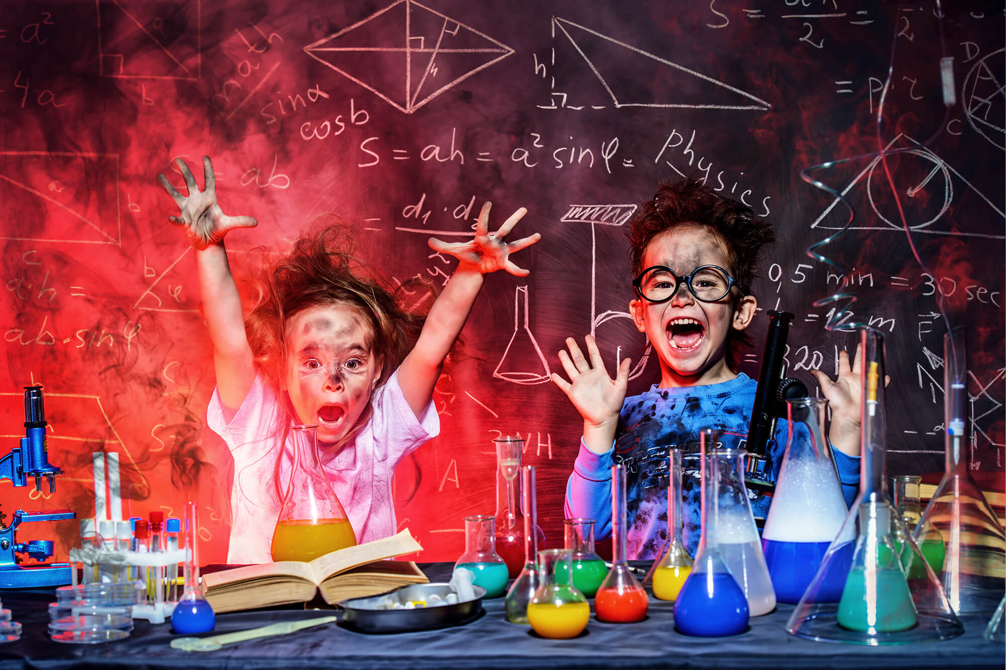 Toile de Fond de Laboratoire Scientifique de Retour à L'école M5-103