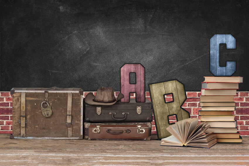 Alphabet Valise Toile de fond de L'école de Tableau Noir M5-115