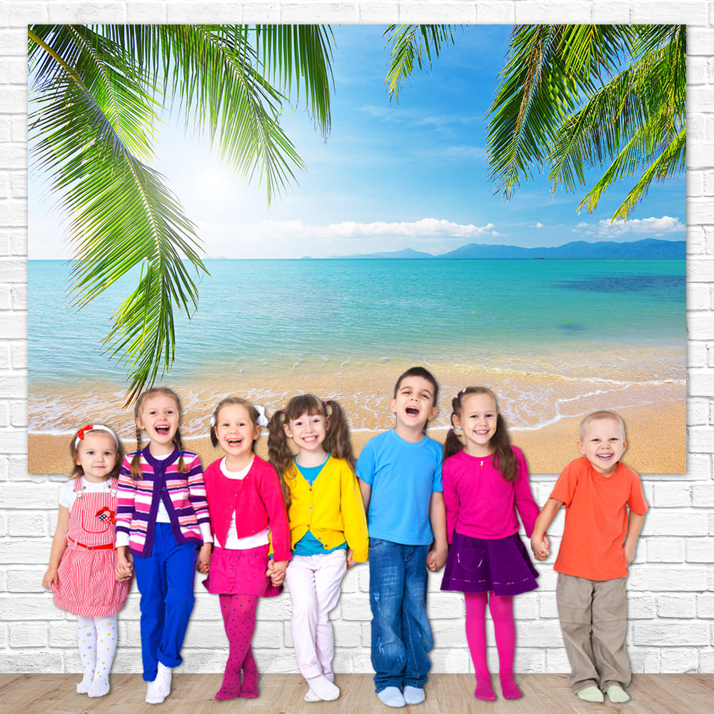 Palmier Plage Tropicale Photographie Toile de Fond M5-117