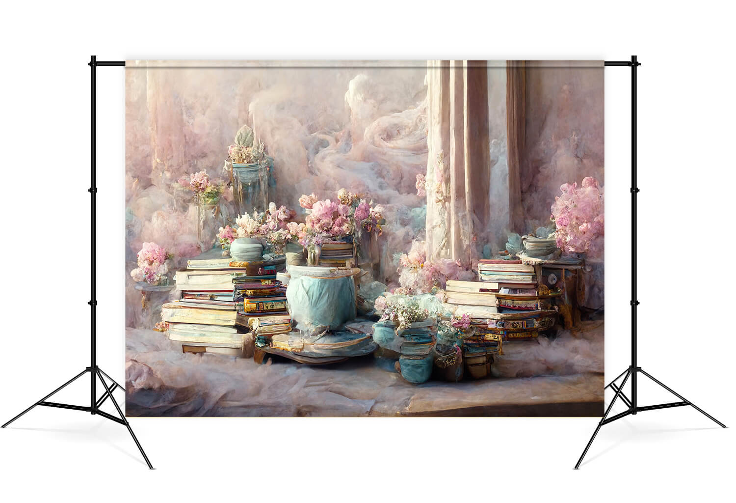 Vintage Peinture Livre Fleur Fine Art Toile de Fond M5-156