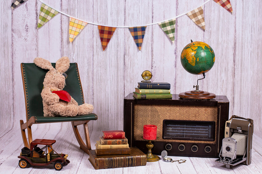 Toile de Fond de Photographie d'enfants avec Décor Vintage M5-88