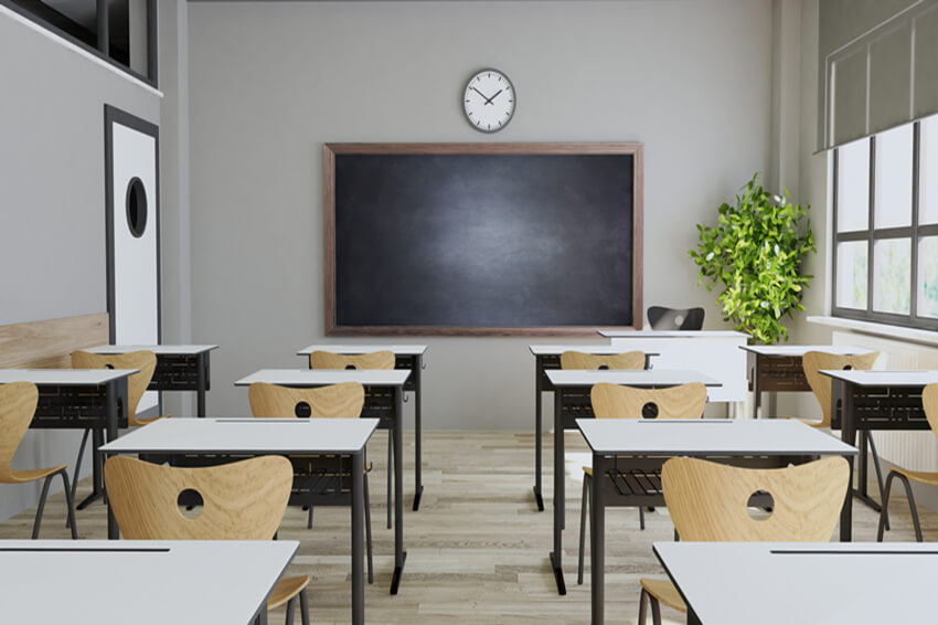 Toile de Fond D'école de Bureau de Salle de Classe Moderne M5-94