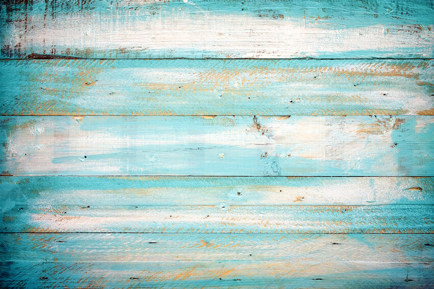 Toile de Fond de Photomaton en Bois Bleu Vintage M5-99