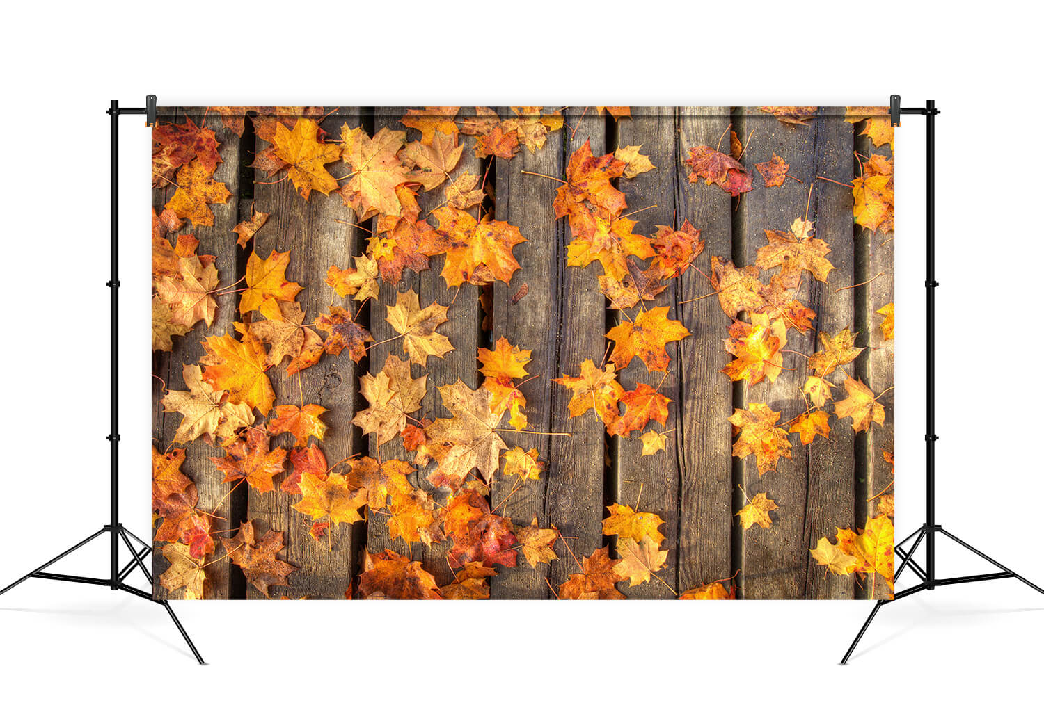 Feuilles d'érable sur Fond d'automne en Bois M6-98