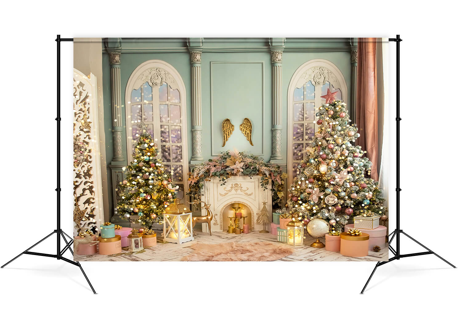 Toile de Fond de Cheminée Intérieure Classique Xmas Palace M7-29