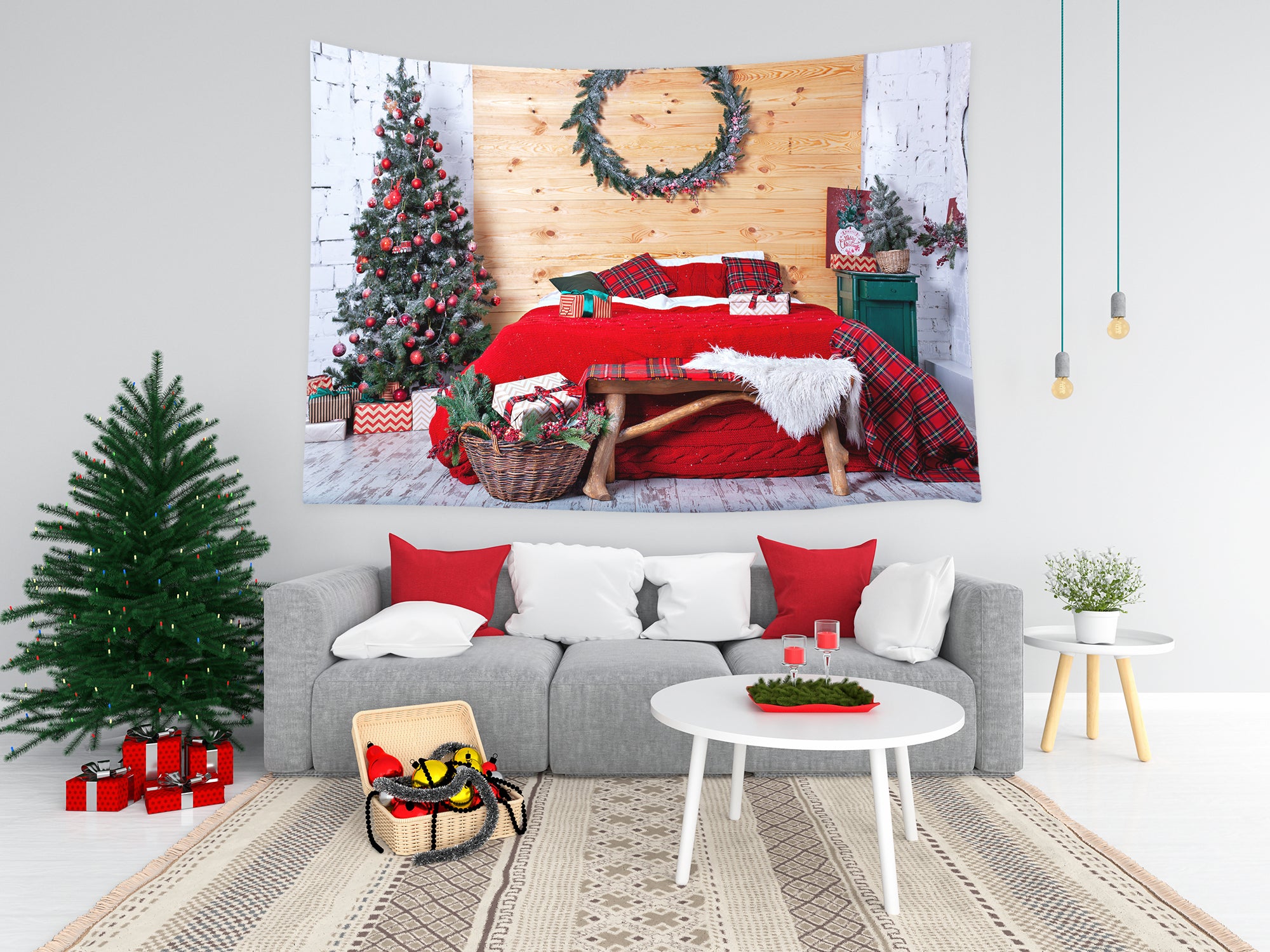 Tapisserie murale de décoration de chambre de Noël T-M8-67