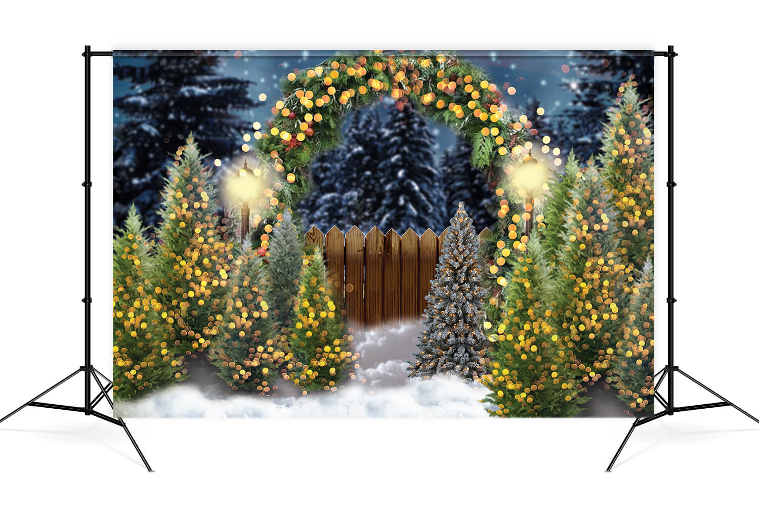 Toile de Fond Arche de Noël Etincelante pour Photographie M8-75