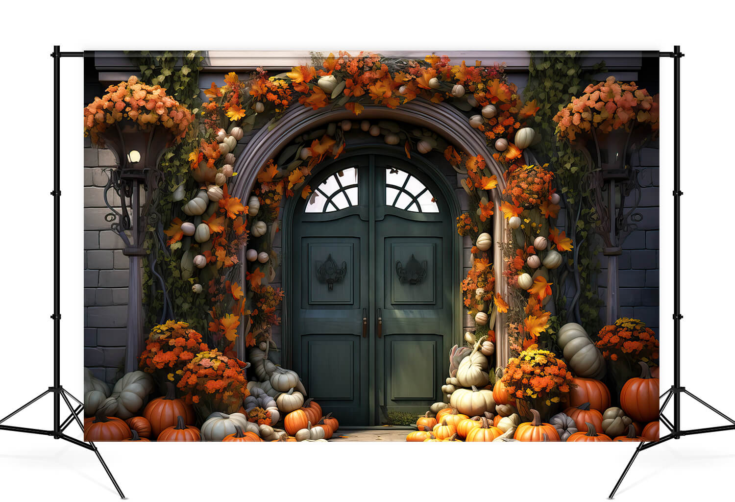 Toile de Fond Pompe d'Automne Porte Vintage Photographie M9-93