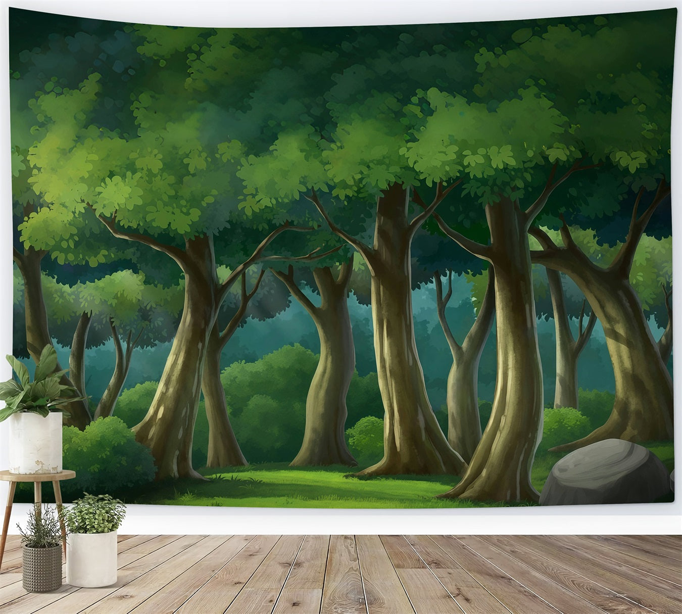Fond pour nouveau-nés Forêt enchantée Arbres Fond photo pour enfants MRR10-24