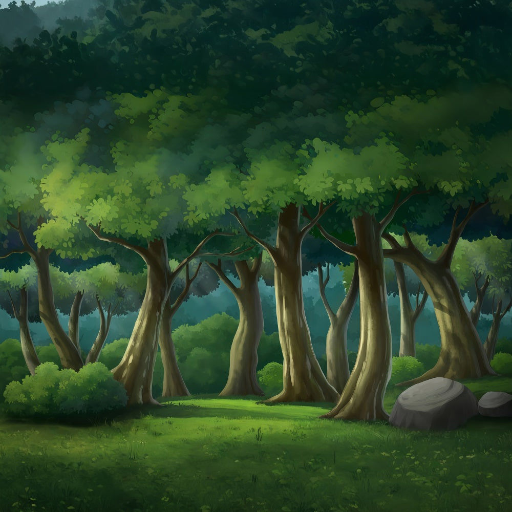 Fond pour nouveau-nés Forêt enchantée Arbres Fond photo pour enfants MRR10-24