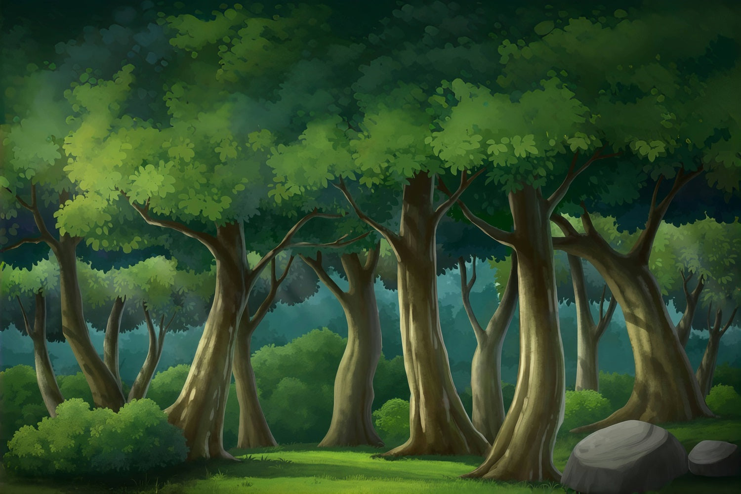 Fond pour nouveau-nés Forêt enchantée Arbres Fond photo pour enfants MRR10-24