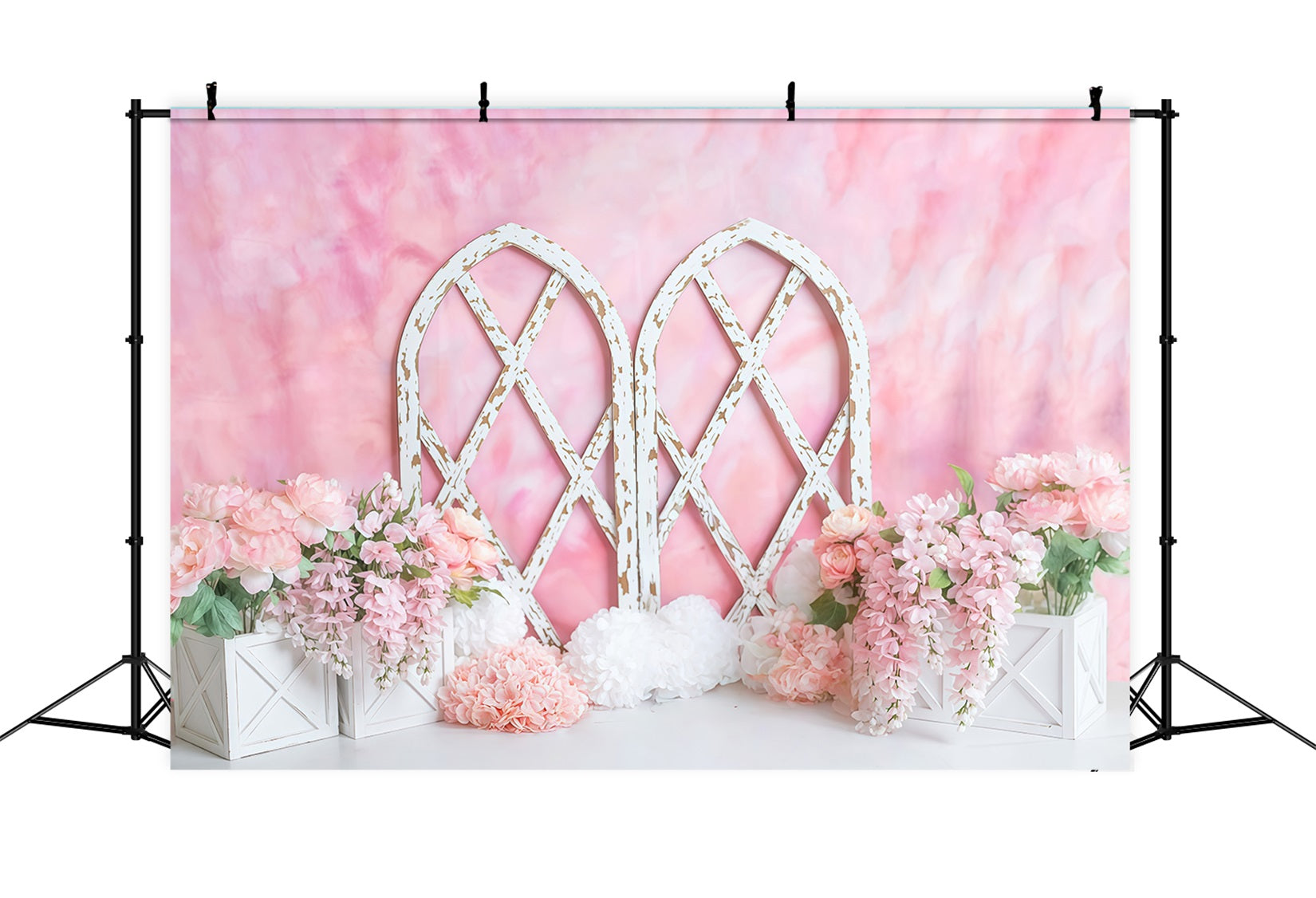 Fond pour nouveau-né Arche florale rose Fleurs Fonds pour enfants MRR10-40