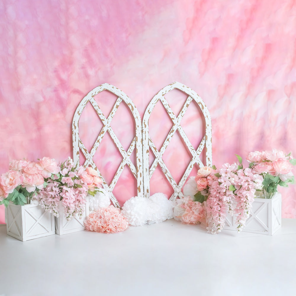Fond pour nouveau-né Arche florale rose Fleurs Fonds pour enfants MRR10-40