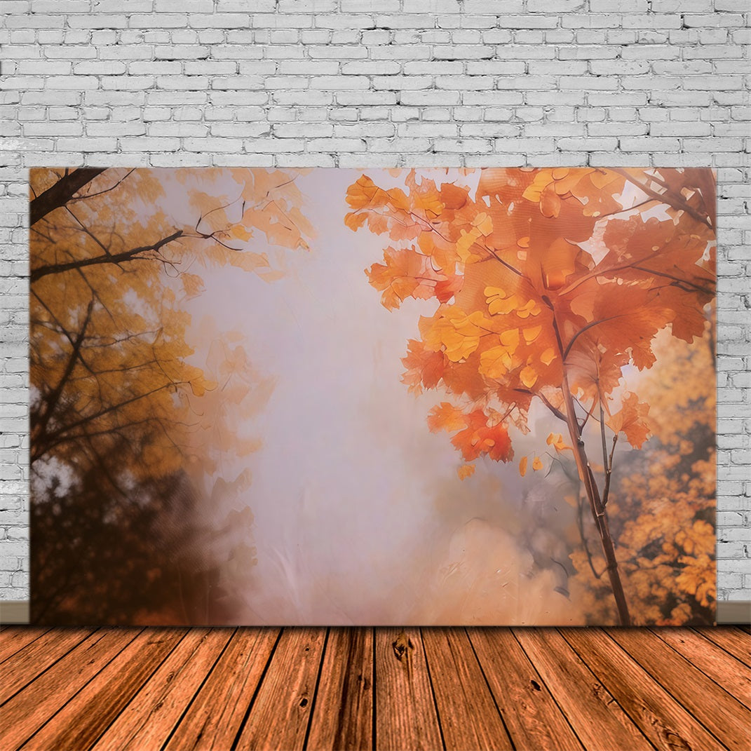 Fond automnal Feuilles d'automne dorées Fond photo automnal MRR10-55