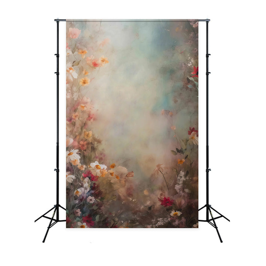 Fond artistique Prairie luxuriante de fleurs sauvages Fonds artistiques MRR10-60