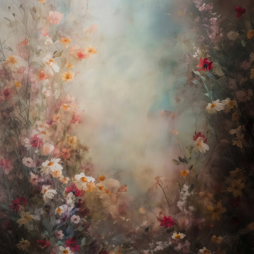 Fond artistique Prairie luxuriante de fleurs sauvages Fonds artistiques MRR10-60