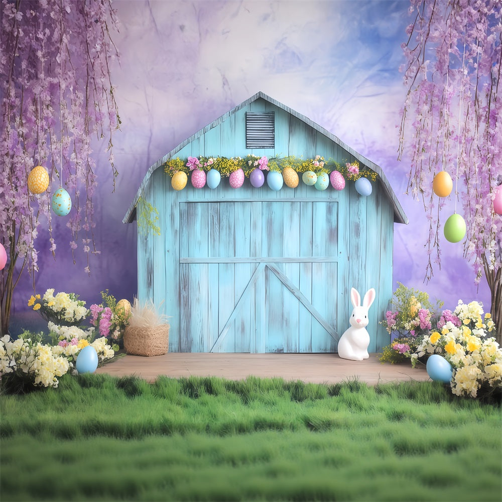 Idées de toiles de fond de Pâques Décoration printemps Fleurs de grange Toile de fond lapin MRR11-74