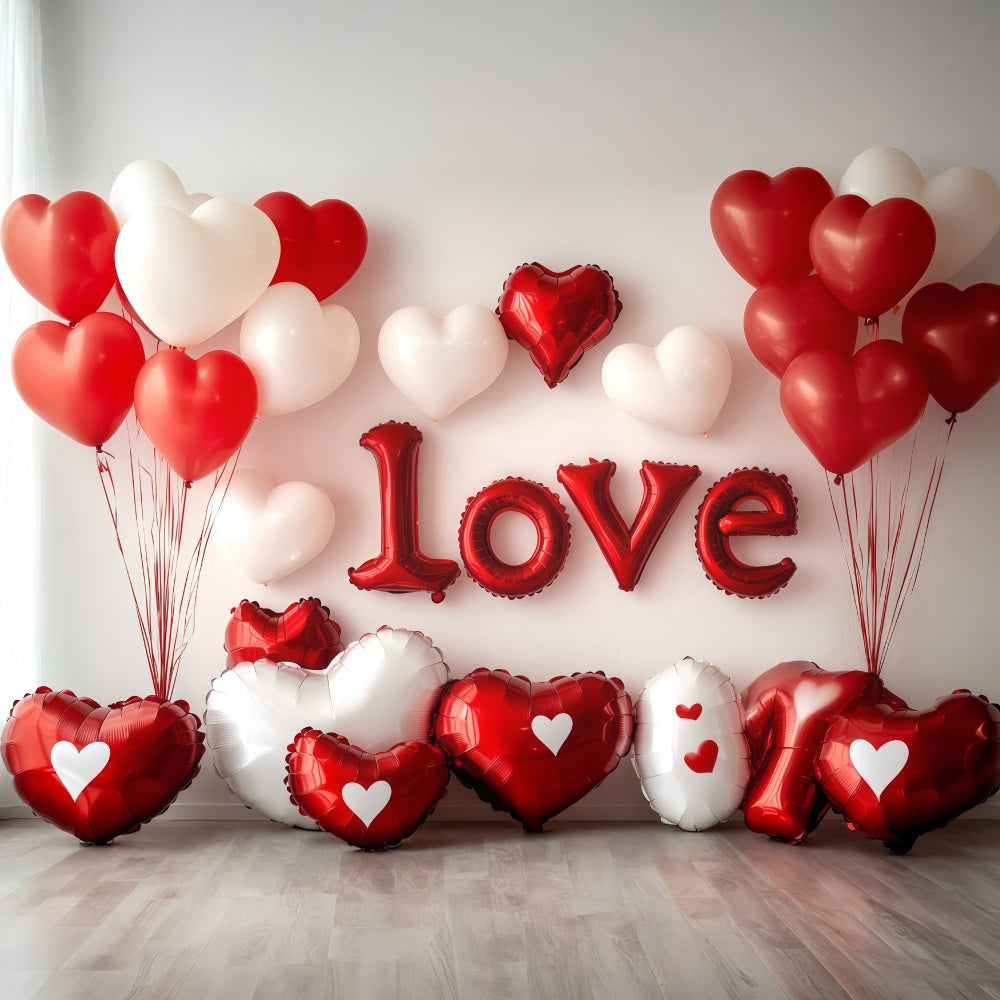 Fond pour la Saint-Valentin Ballons en forme de cœur Fond pour la Saint-Valentin MRR11-99