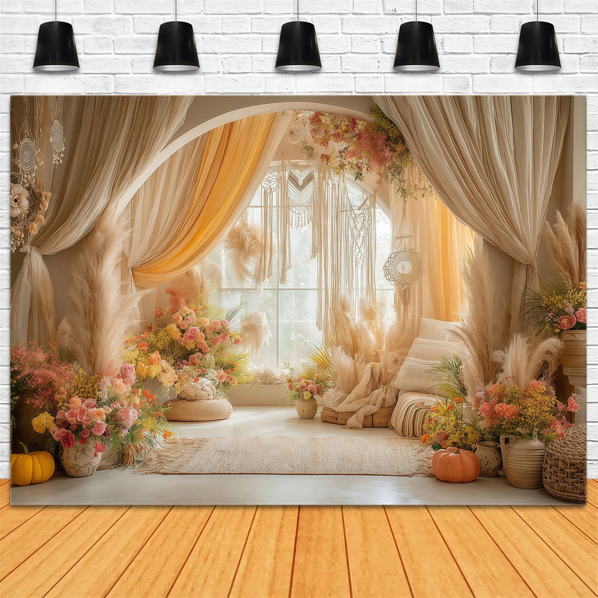 Toile de fond photo bohème Chambre Bohème Confortable MRR7-261