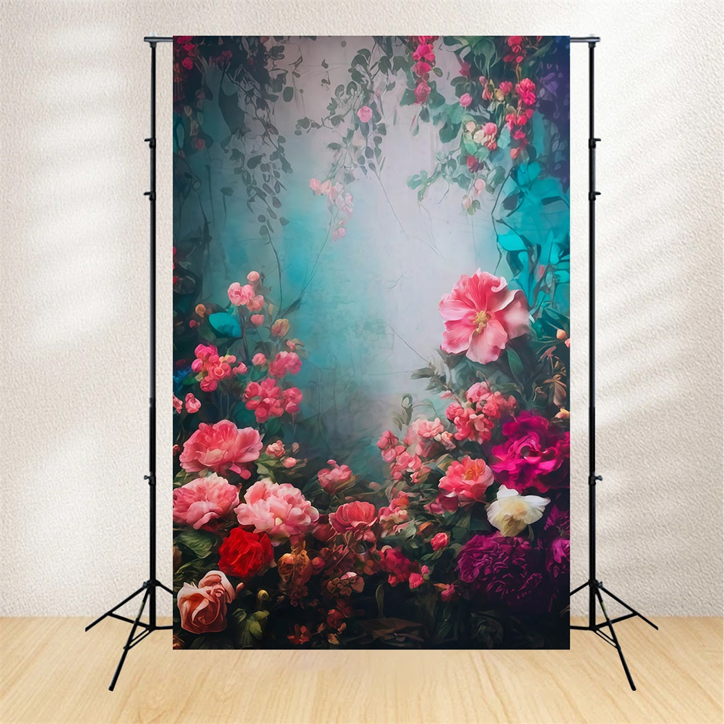 Toile de fond Vintage Fleurs Romantique Jardin Floraison Vintage MRR9-105