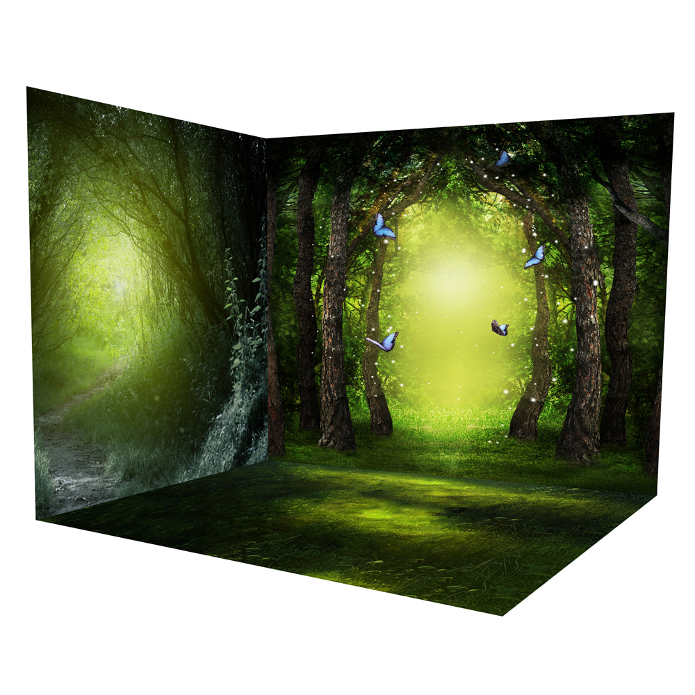 Ensemble de chambre avec forêt mystérieuse et papillons ROOM7