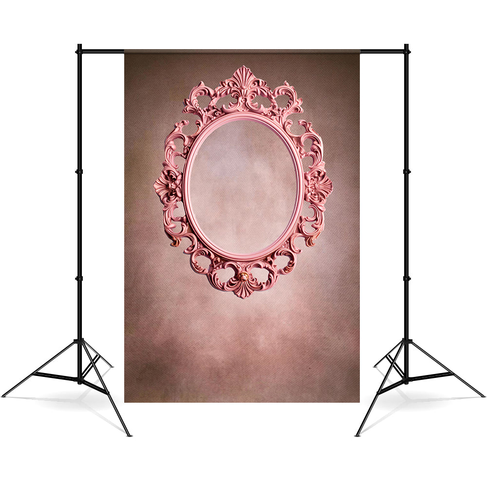 Esthero Art Fantaisie Cadre Photo Ovale Rose Abstrait Toile de fond RR4-48