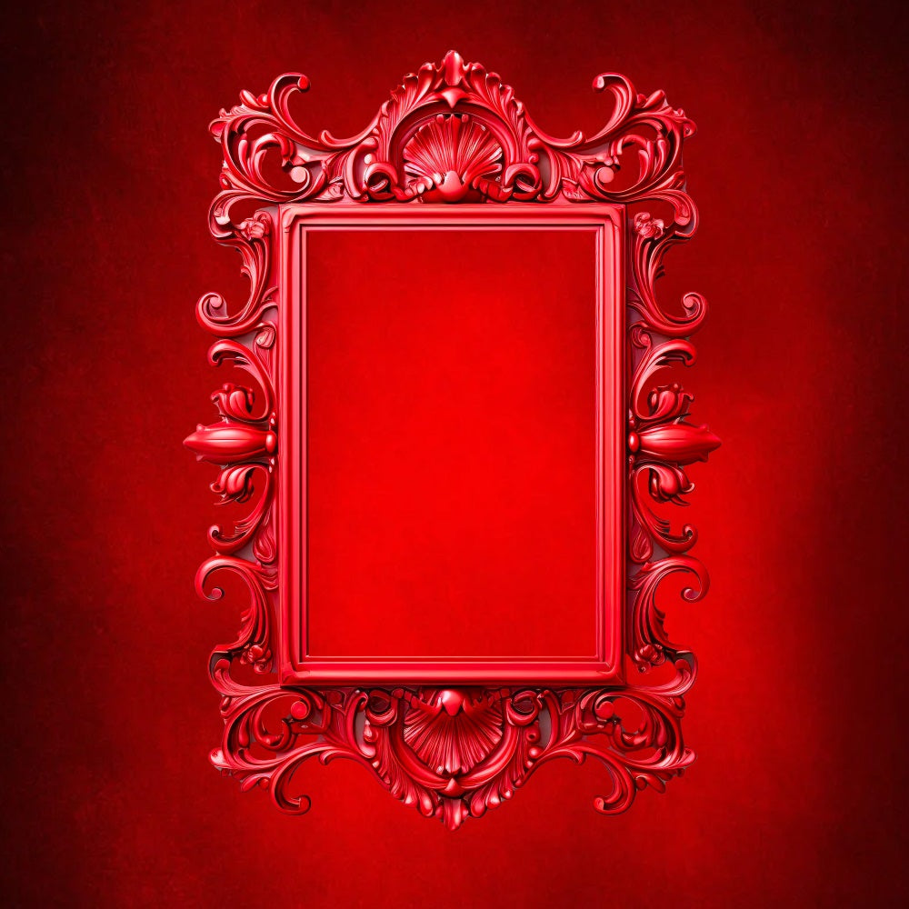 Esthero Art Vintage Rouge Rectangle Cadre Photo Abstrait Toile de fond RR4-51